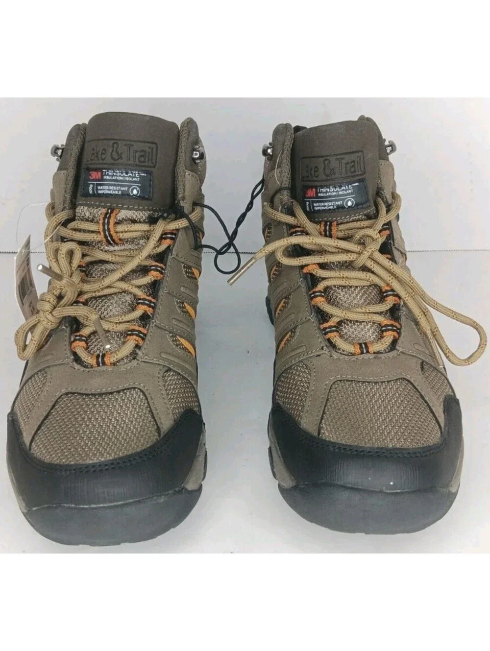 Men’s Lake & Trail Jackson Hiking Boot Tan/Orange Size 8 New W/Tags Thinsulated